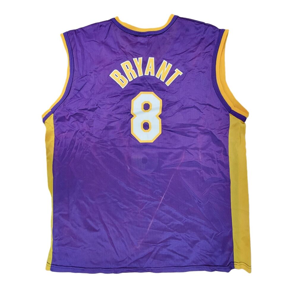 Vintage Kobe Bryant Los Angeles Lakers #8 Champion Jersey Purple 48 Rookie - Picture 2 of 11